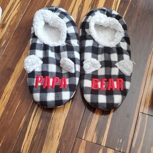 Plaid Papa Bear Slippers